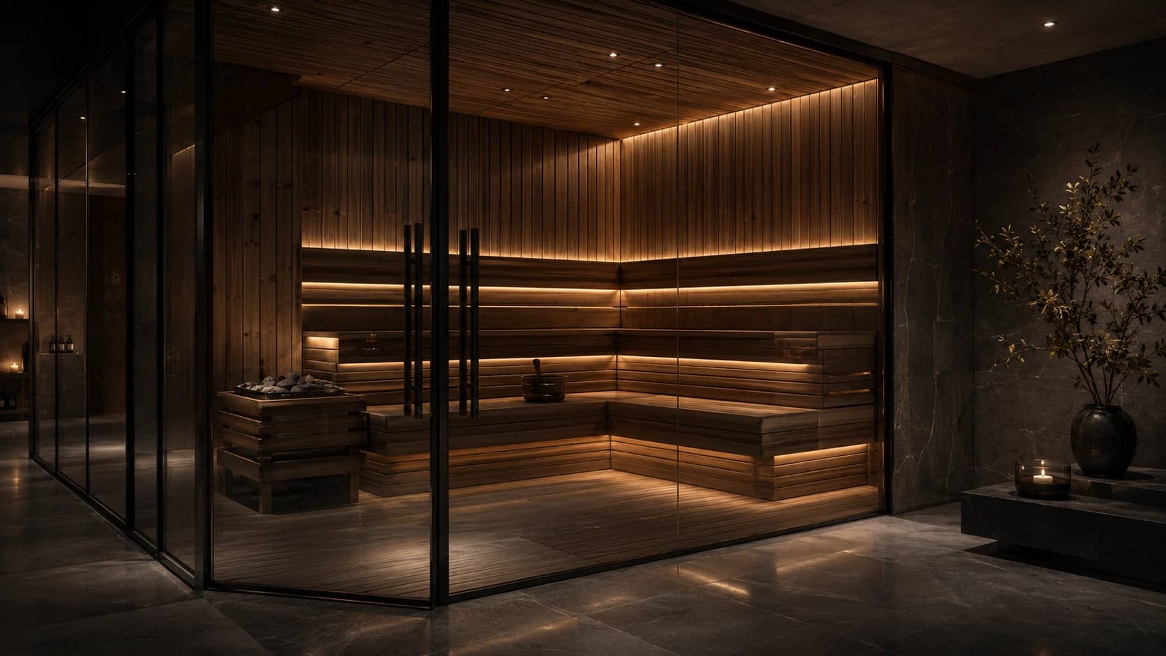 Buenora sauna ve wellness tasarım ortamı
