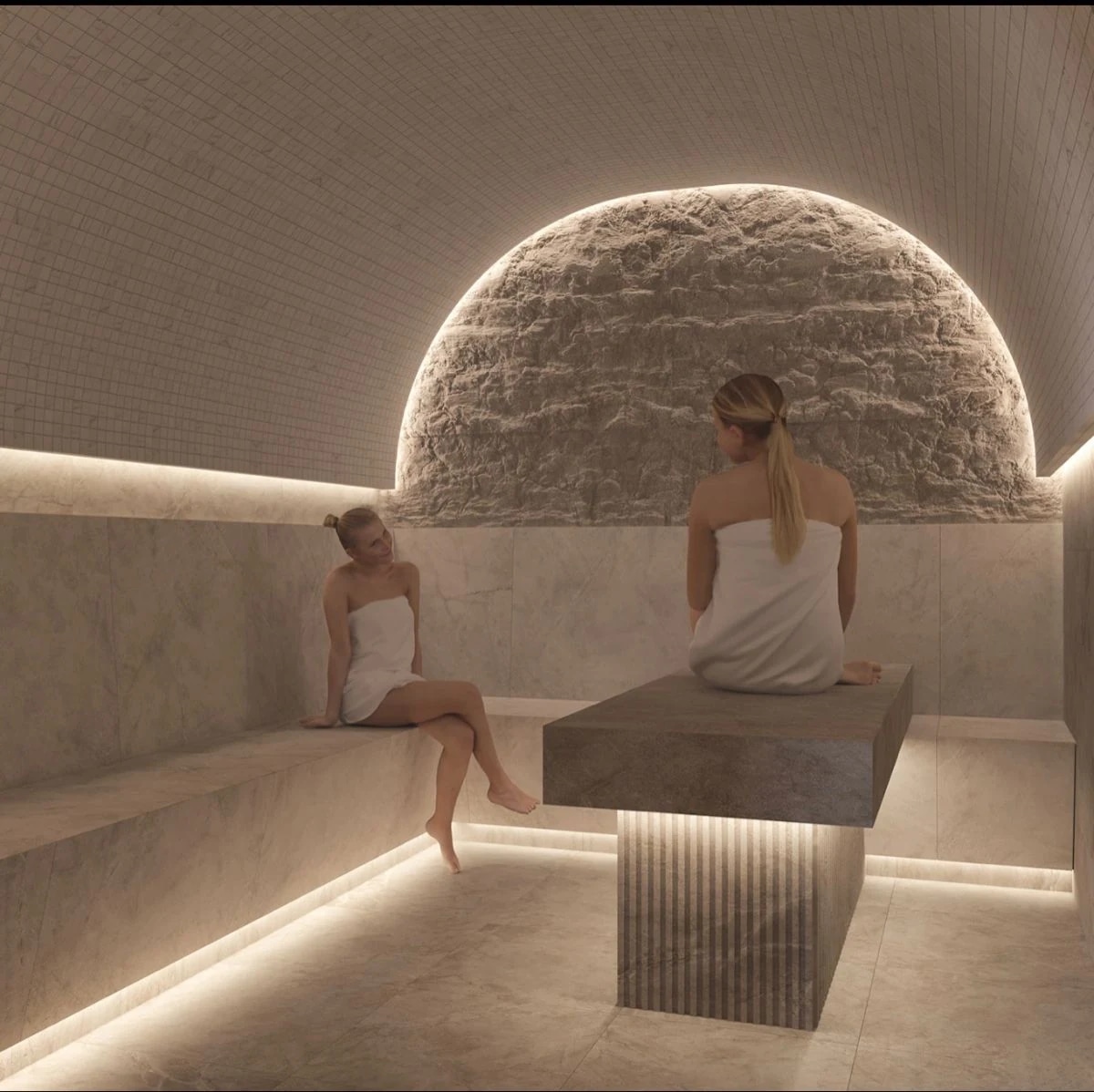 spa alanları için mimari uygulama ve iç mekân detayı