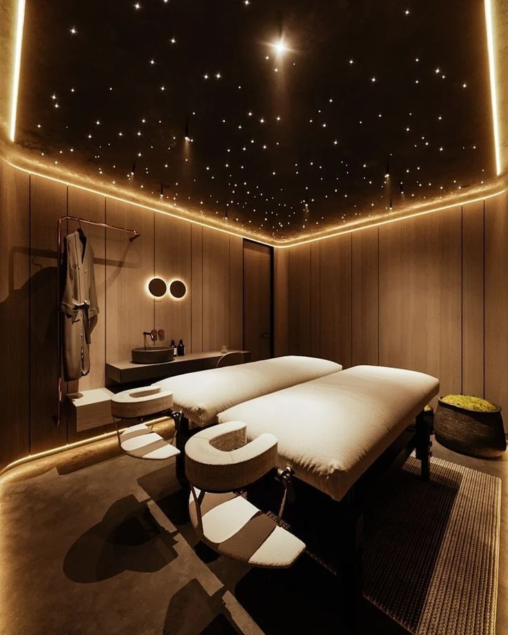 spa alanları için mimari uygulama ve iç mekân detayı