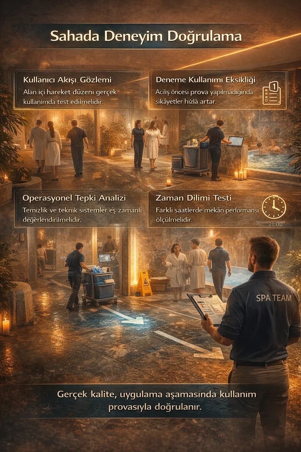Spa Mimari Tasarımı ve Mühendisliği kapsamında oluşturulmuş kullanıcı akış planı