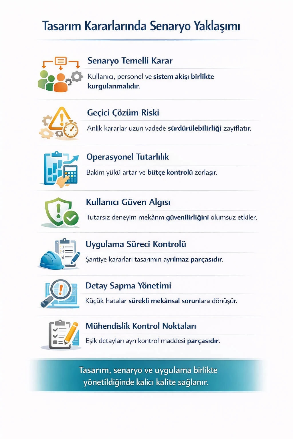 Uygulama sırasında detay kontrolünü gösteren teknik alan görünümü