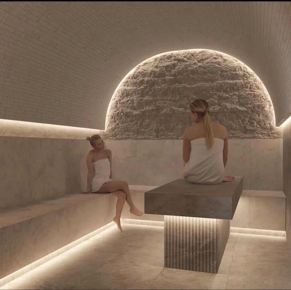 spa alanları için mimari uygulama ve iç mekân detayı